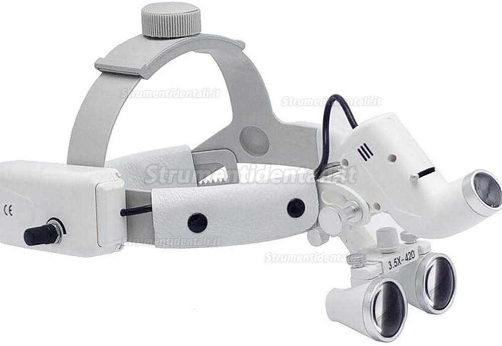 DY-106 Lenti binoculari su fascia frontale 3.5X + Caschetto ingrandente 